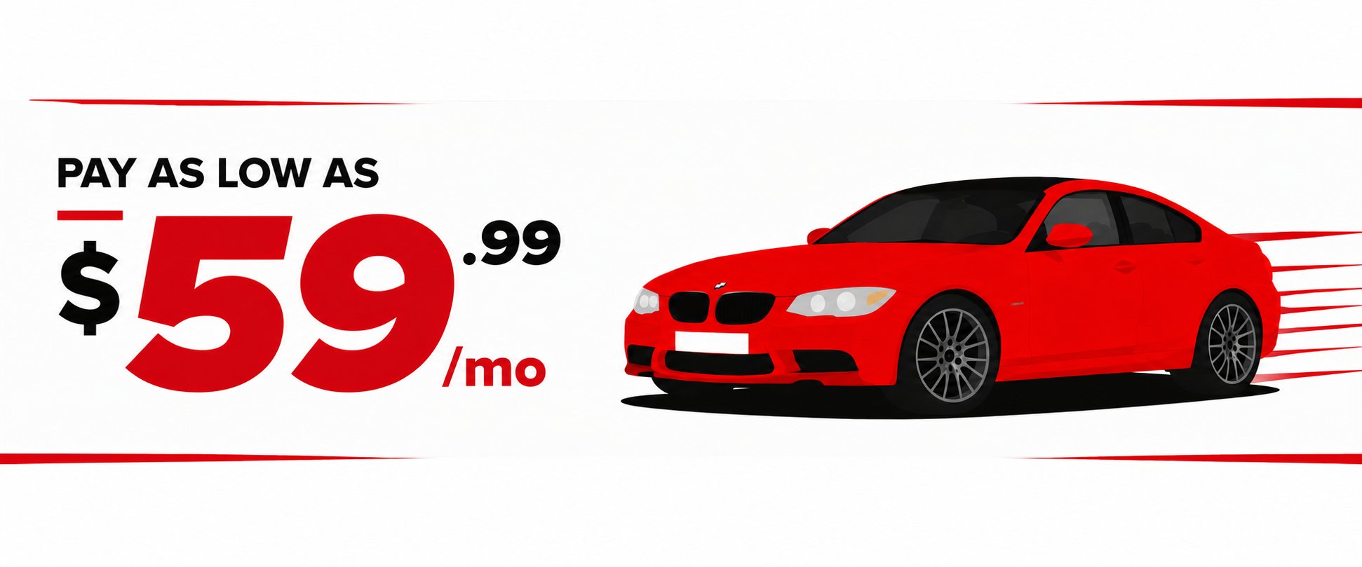 Pay as low as $59.99 per month car insurance